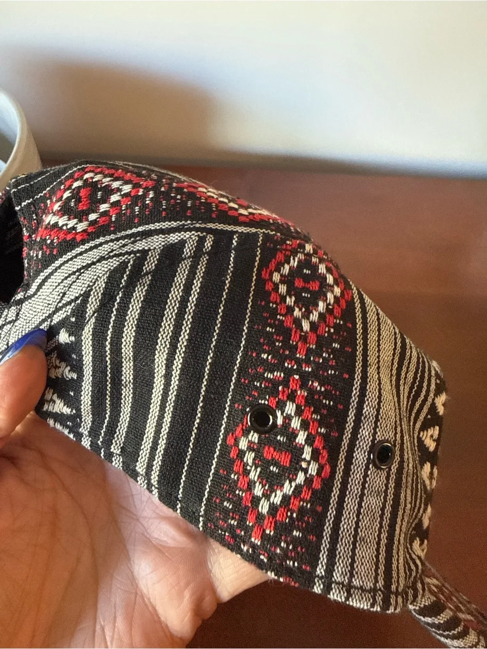 Fort Collins Colorado‎ Patterned Bucket Hat - Black, White & Red OSFM